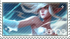 A stamp with Janna's splash art from League of Legends. Text at the bottom right says 'Janna'.